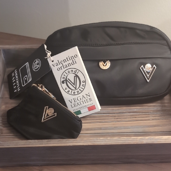 Valentino Orlandi Black Nylon Accessory Set Fanny Pack - Picture 3 of 7